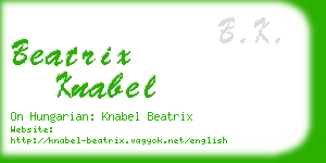 beatrix knabel business card